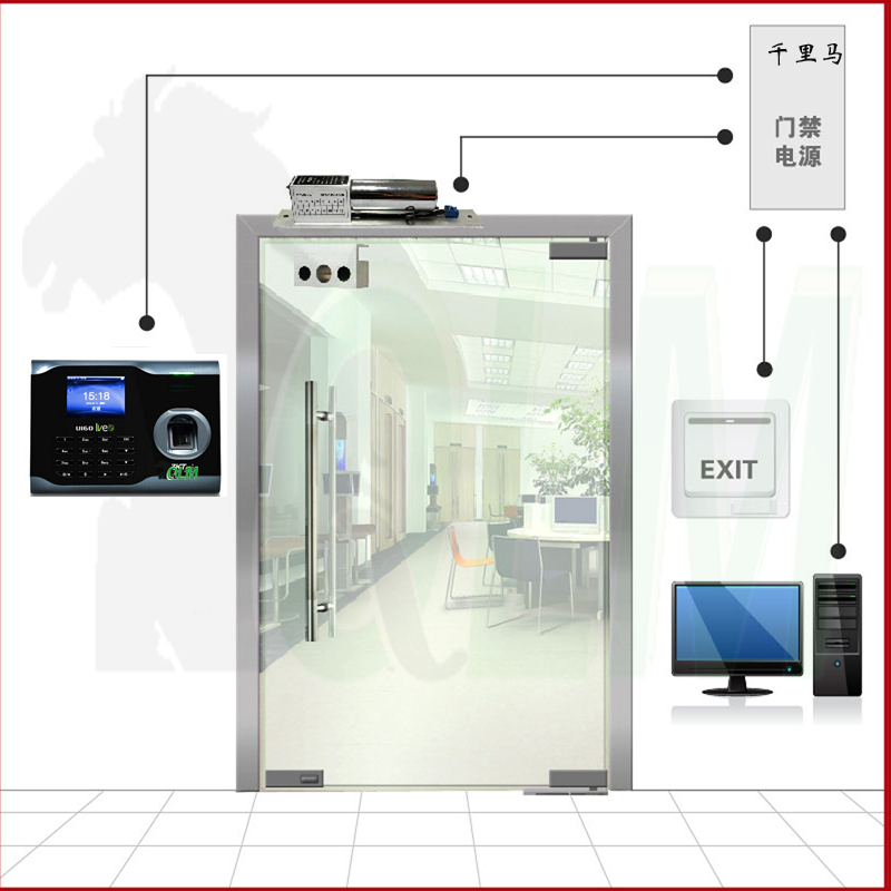 QLM U160  門禁考勤系統安裝 【指紋+密碼】